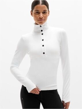 Anthropologie Flurry Seamless Henley Pullover